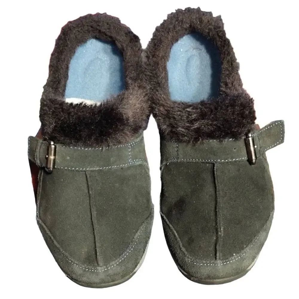 Easy Spirit Explorer Shoes Size 8.5 Wide Width Achone Mules Black Leather
